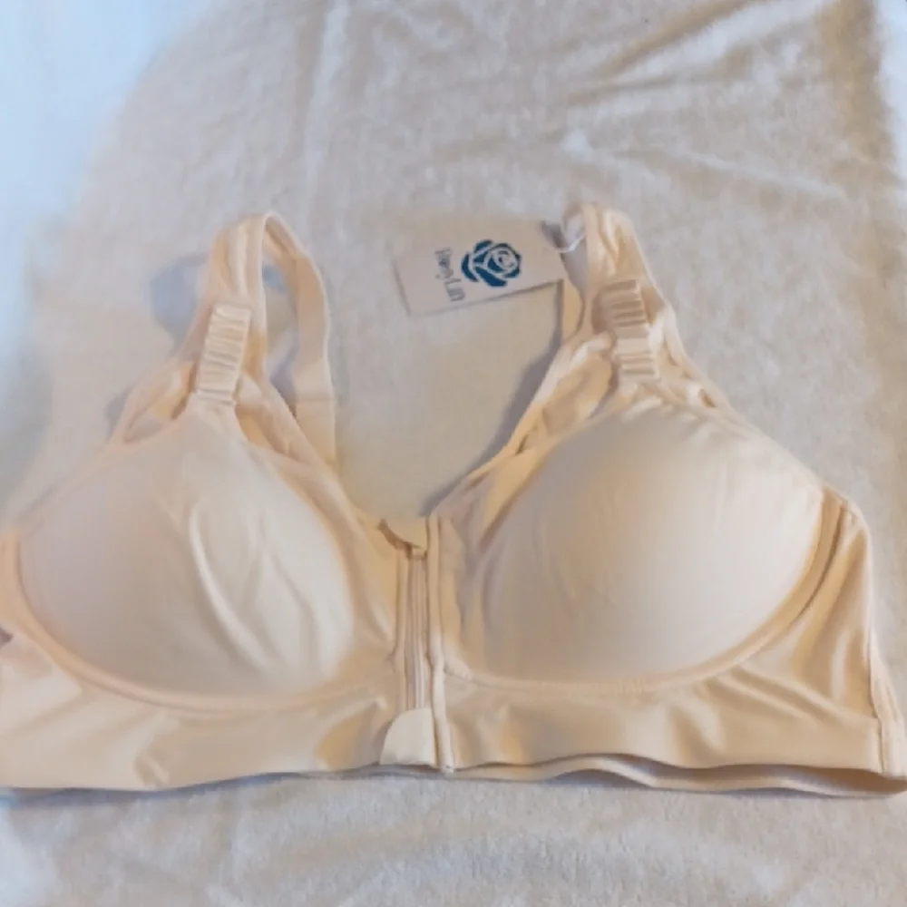 Women's Cream Front-Closure Bra Roselift Size 2xlarge